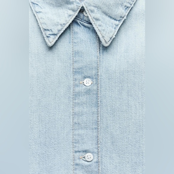 TRF DENIM OPEN SHIRT - Picture 2 of 4